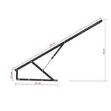 150cm Pneumatic Sofa Bed Lift Up Mechanism Kit - Rear View