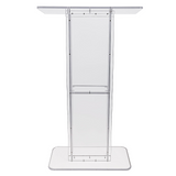 120cm Acrylic Podium Stand Transparent - Front View