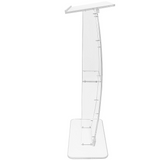 120cm Acrylic Podium Stand Transparent - Top-Down View