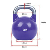 8kg Pro-Grade Steel Kettlebell Heavy Duty Strength Training