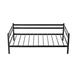Single Daybed Metal Frame Sofa Premium Black Day Bed Steel Support - Side View