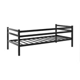Single Daybed Metal Frame Sofa Premium Black Day Bed Steel Support - 45-Degree Angle