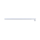 Glass Shower Screen Round Stabilising Pole in White - Side View
