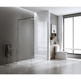 Glass Shower Screen Square Stabilising Pole in Black