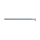 Glass Shower Screen Square Stabilising Pole in Chrome - Side View