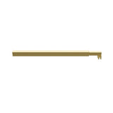 Glass Shower Screen Square Stabilising Pole in Gold - Side View