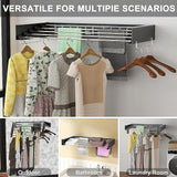 Collapsible Laundry Drying Rack Wall Mounted Clothes Drying Rack for Laundry - 45-Degree Angle