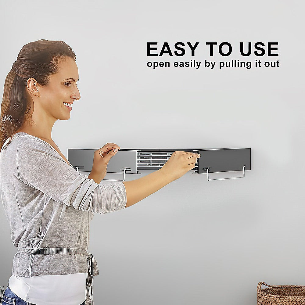 Collapsible Laundry Drying Rack ??Wall Mounted Clothes Airer for Indoor or Outdoor