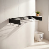 Collapsible Laundry Drying Rack – Wall Mounted Clothes Airer for Indoor or Outdoor - Front View