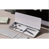 Glass Desktop Buddy Whiteboard Office Writing Desk - Front View