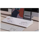 Glass Desktop Buddy Whiteboard Office Writing Desk - Side View