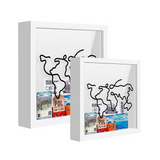 Explorer Memory Box Keepsake Picture Frame Wall Table - Front View