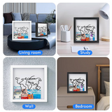 Explorer Memory Box Keepsake Picture Frame Wall Table - Top-Down View