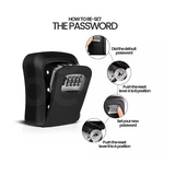Lock Box Key Safe 4 Combination Outdoor Security Wall Mounted Weather Resistant Key Storage Box