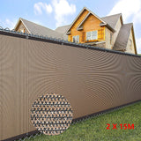 15m x 2m Fence Windscreen Privacy Screen Shade Cover Coffee Fabric Mesh Garden - 45-Degree Angle