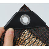 15m x 2m Fence Windscreen Privacy Screen Shade Cover Coffee Fabric Mesh Garden - Close-Up Angle