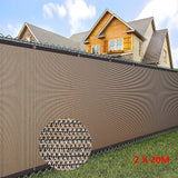 20m x 2m Fence Windscreen Privacy Screen Shade Cover Coffee Fabric Mesh Garden - 45-Degree Angle