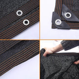 20m x 2m Fence Windscreen Privacy Screen Shade Cover Black Fabric Mesh Garden - Top-Down View