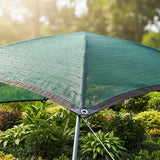 15m x 2m Fence Windscreen Privacy Screen Shade Cover Dark Green Fabric Mesh Garden - 45-Degree Angle