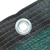 15m x 2m Fence Windscreen Privacy Screen Shade Cover Dark Green Fabric Mesh Garden - Close-Up Angle
