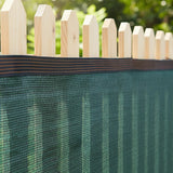20m x 2m Fence Windscreen Privacy Screen Shade Cover Dark Green Fabric Mesh Garden - Top-Down View