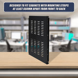 1U Sliding Server Rack Shelf 26 Inch Deep Vented for 19 Inch Cabinet - Close-Up Angle