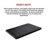 1U Sliding Server Rack Shelf 26 Inch Deep Vented for 19 Inch Cabinet - Extra Image