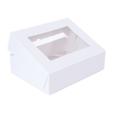 50pcs Cupcake Boxes 12-Hole Laminated Clear Window Face Boxes Favour