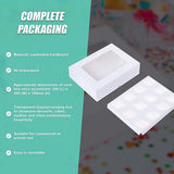50pcs Cupcake Boxes 12-Hole Laminated Clear Window Face Boxes Favour
