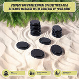 12pcs Hot Massage Stone Basalt Stones Kit Set Rock SPA Oiled Massage Tool - 45-Degree Angle