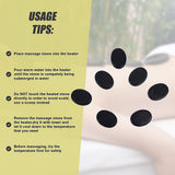 12pcs Hot Massage Stone Basalt Stones Kit Set Rock SPA Oiled Massage Tool - Close-Up Angle