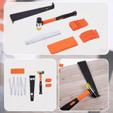 48Pc Laminate Wood Flooring Installation Kit Tapping Block Rubber Mallet - Close-Up Angle