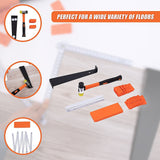 48Pc Laminate Wood Flooring Installation Kit Tapping Block Rubber Mallet - Low Angle