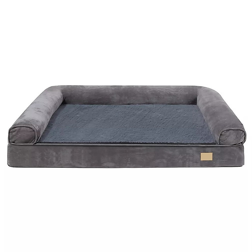 XL Large Orthopedic Dog Bed 3-Side Comfort Bolster Padded Calming Mattress Bed