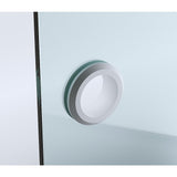 100cm Frameless Diamond Shower Screen with White Brackets and Brass Hinges, Round Handle