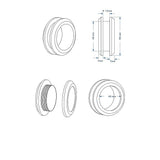 90cm Frameless Diamond Shower Screen with Black Brackets and SS Hinges - Extra Image