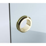 100cm Frameless Diamond Shower Screen with Gold Channels and SS Hinges
