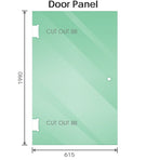 100cm Frameless Diamond Shower Screen – Nickel F-Brackets Detailing with Durable SS Hinges