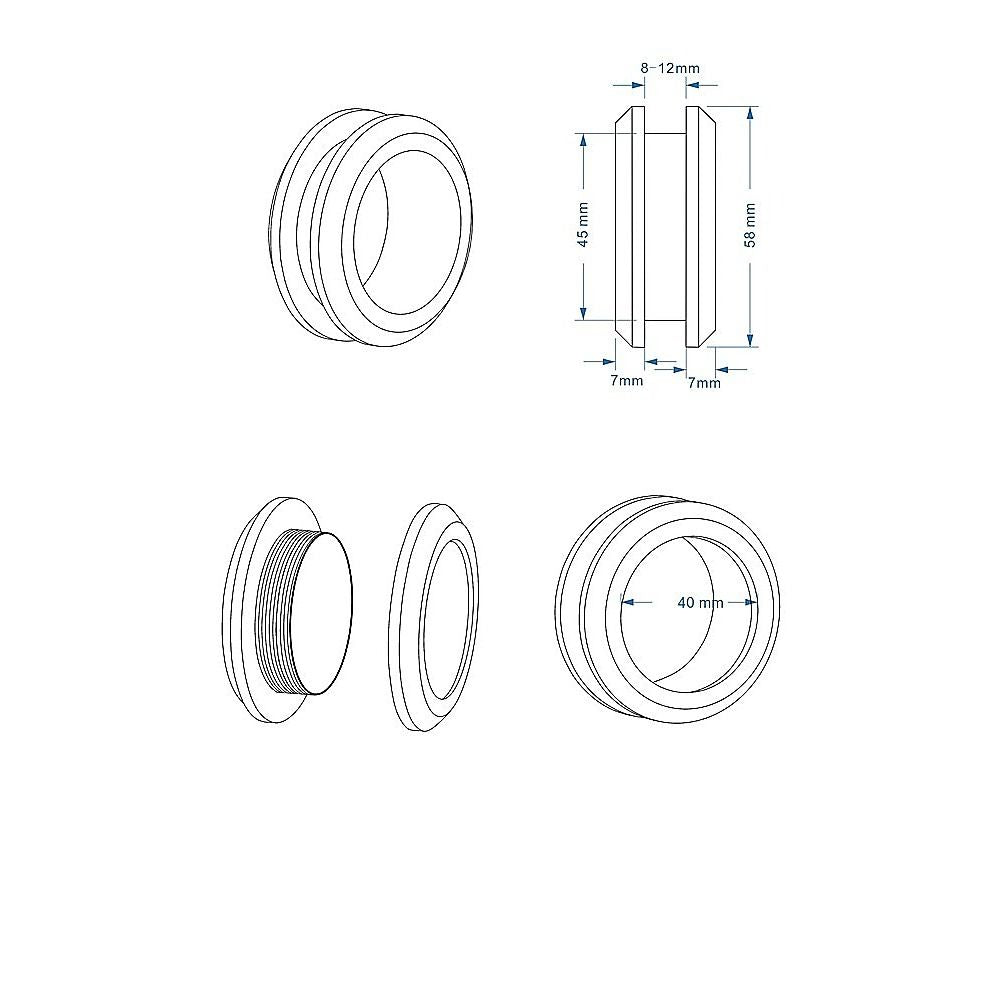 100cm Frameless Diamond Shower Screen – Nickel F-Brackets Detailing with Durable SS Hinges