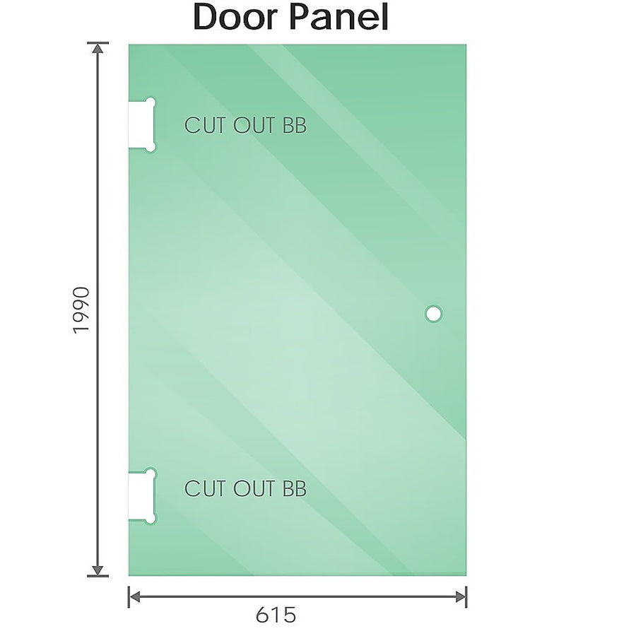 100cm Frameless Diamond Shower Screen with Nickel Channels and SS Hinges