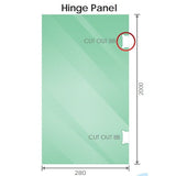 90x90cm Corner Frameless Shower Screen – Nickel Wall Channel with SS Hinges for Modern Bathroom Style - Rear View