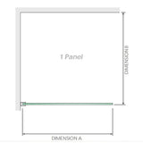 100x80cm Corner Frameless Shower Screen with White Channel and SS Hinges - Extra Image