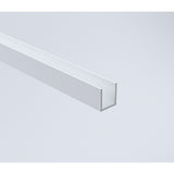 100x80cm Corner Frameless Shower Screen with White Channel and SS Hinges - Extra Image