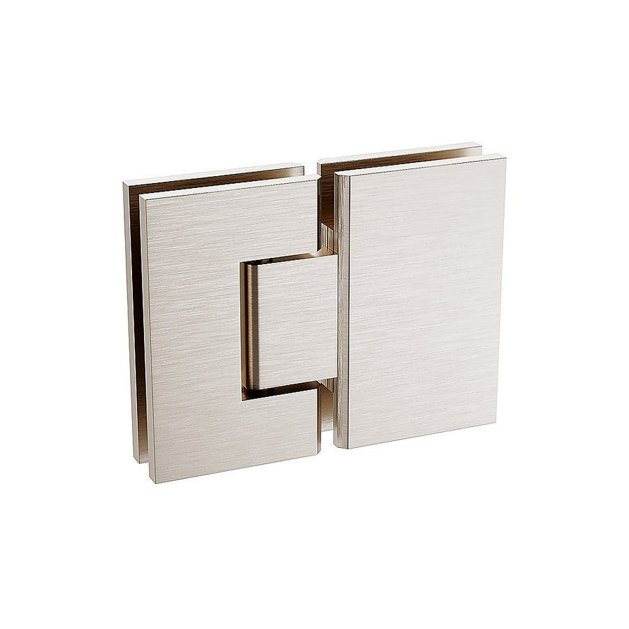 110x90cm Corner Frameless Shower Screen – Nickel Wall Channel with SS Hinges for Modern Bathroom Style