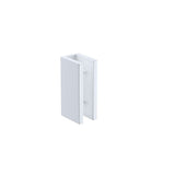 100cm Wall-to-Wall Frameless Shower Screen with White Brackets, SS Hinges & U-Brackets and Floor U-Bracket - Low Angle