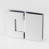 100cm Wall-to-Wall Frameless Shower Screen with White Brackets, SS Hinges & U-Brackets and Floor U-Bracket