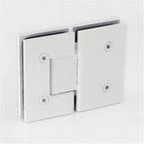 100cm Wall-to-Wall Frameless Shower Screen with White Brackets, SS Hinges & U-Brackets and Floor U-Bracket - Extra Image