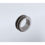 100cm Wall to Wall Frameless Shower Screen with Gunmetal Channel and Brass Hinges , Round Handle - Extra Image