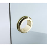 110cm Frameless Wall-to-Wall Shower Screen – Gold Wall Channel with Brass Hinges - Extra Image