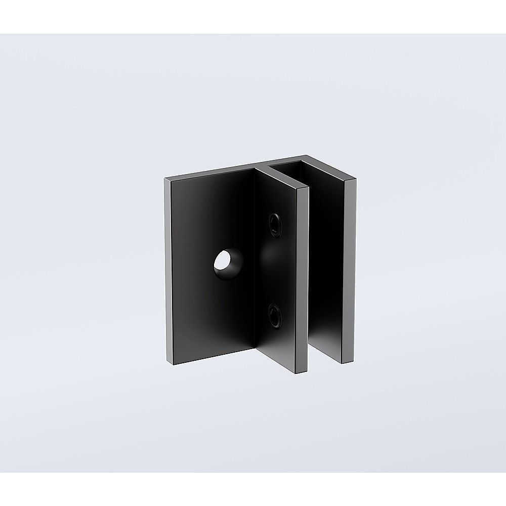 90x90cm Double Door Corner Shower – Black F-Brackets with SS Hinges for Contemporary Bathrooms